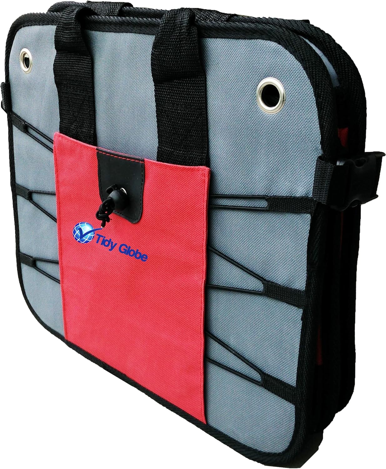 Premium Heavy Duty Auto Trunk Organizer. Best Cargo Storage for SUV, Cars, Trucks and Minivans, with 3 Compartments and Side Pockets. Durable Divider, Collapsible and Foldable with.