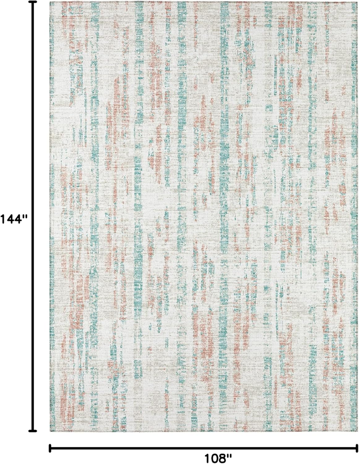 Addison Rugs Rylee ARY36 Ivory Washable 9' x 12' Indoor Outdoor Area Rug, Easy Clean, Machine Washable, Non Shedding, Bedroom, Entry, Living Room, Dining Room, Kitchen, Patio Rug