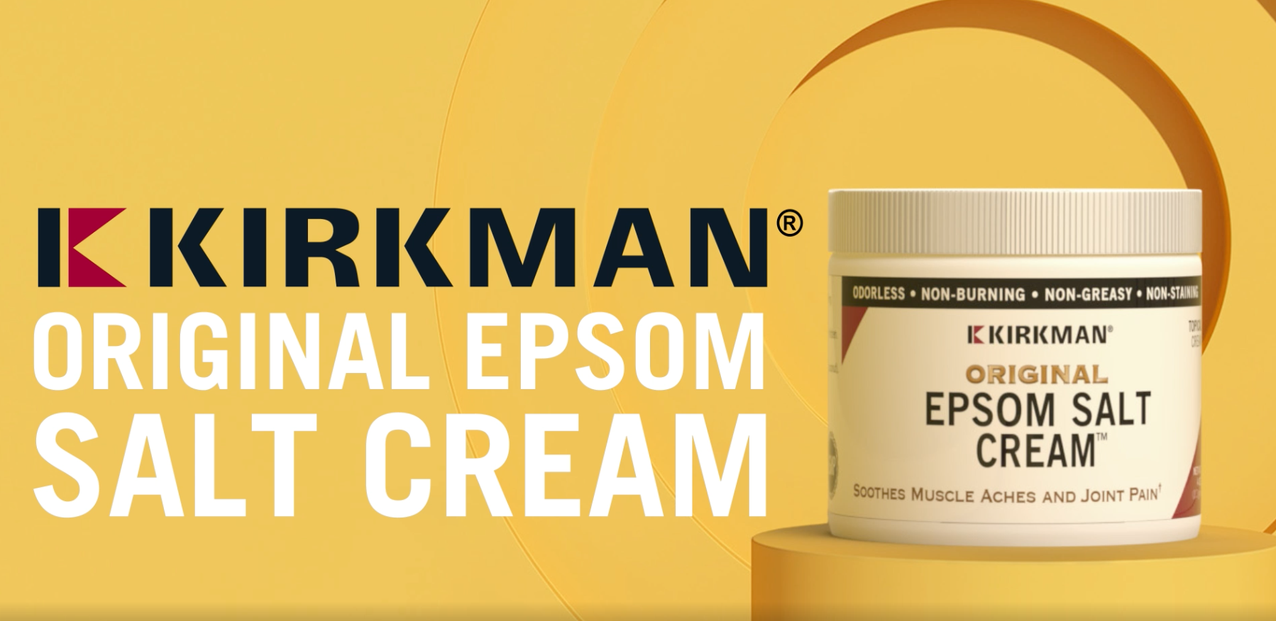 Amazon.com: Kirkman – Epsom Salt Cream – 4oz Cream – Gluten Free