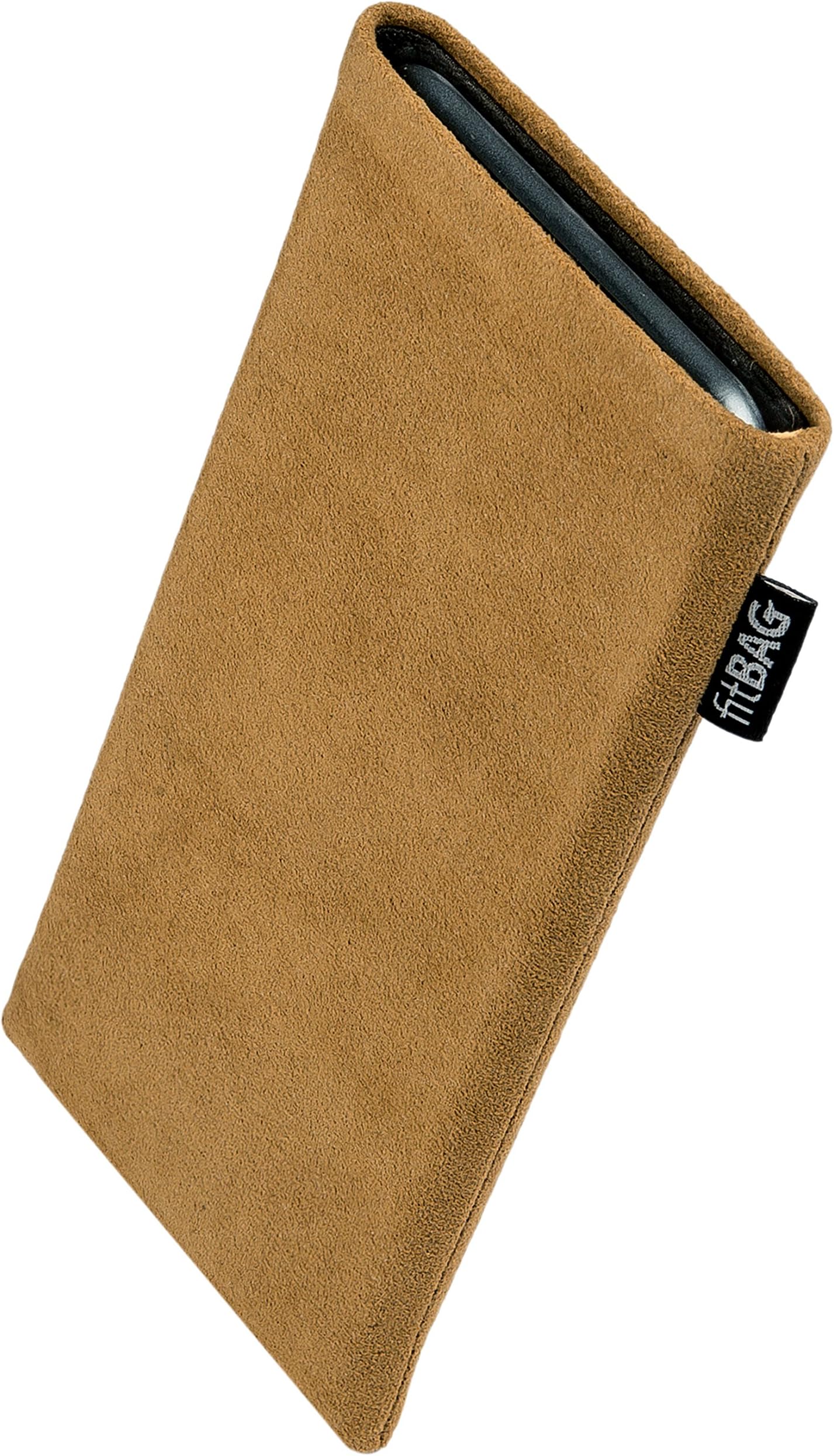 fitBAG Classic Sand Custom Tailored Sleeve for Sony Ericsson W995. Genuine Alcantara Pouch with Integrated Microfibre Lining for Display Cleaning