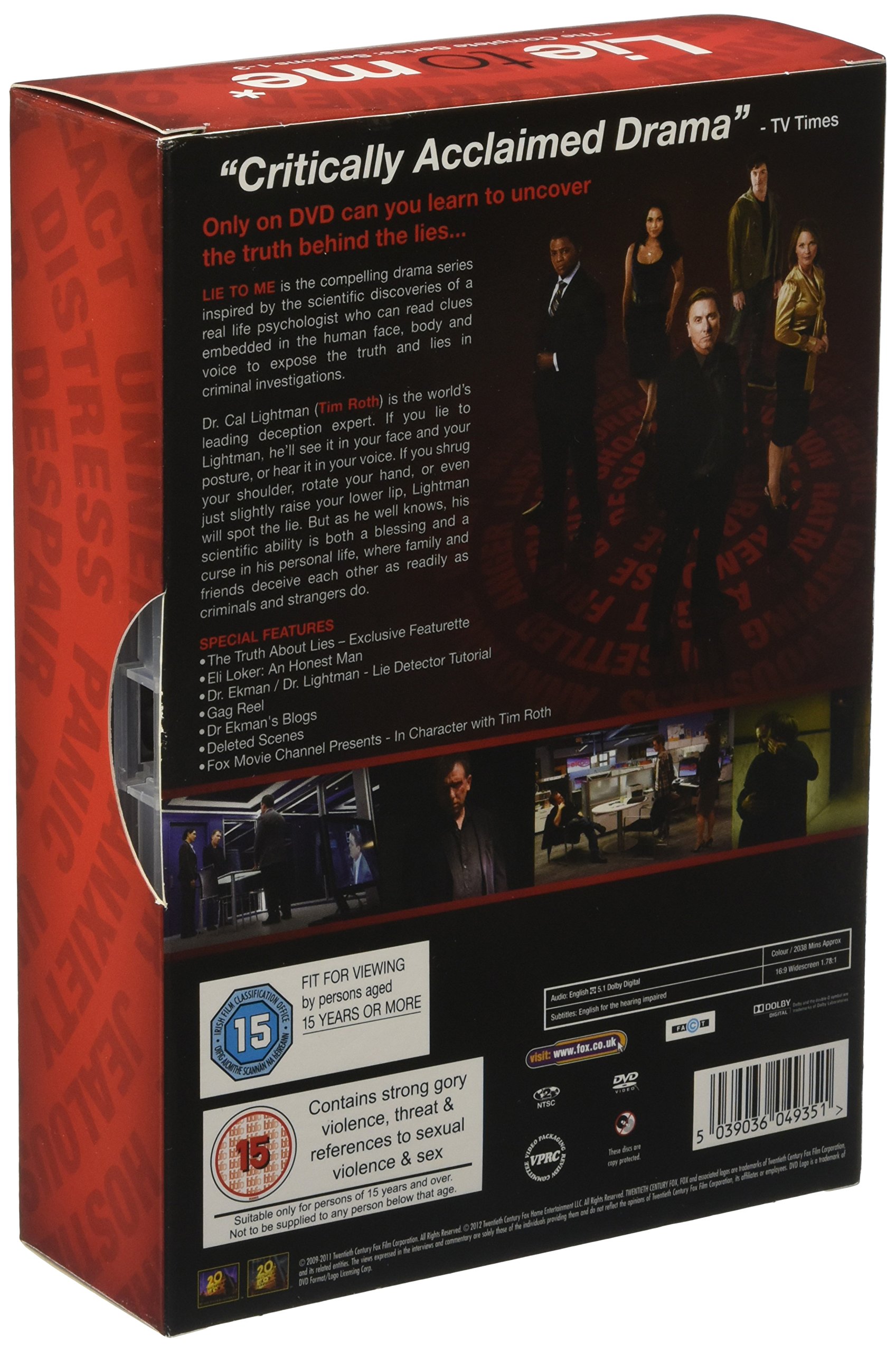Lie to Me - Complete Season 1-3 [DVD]