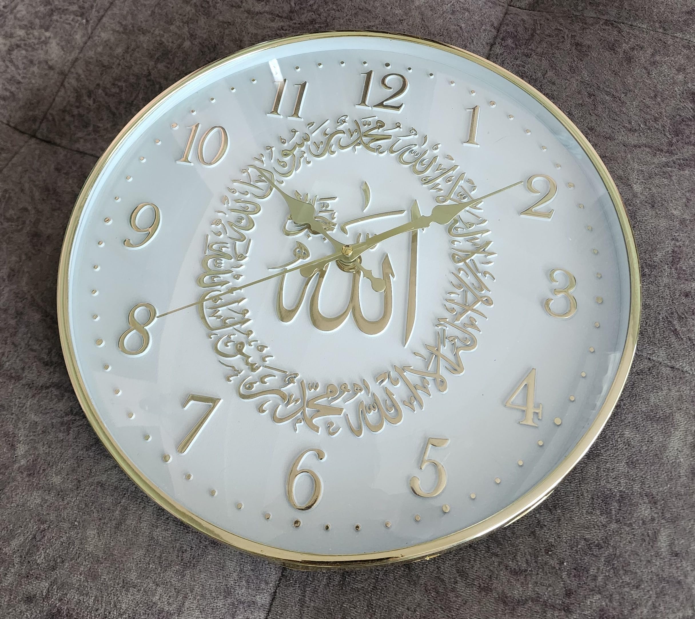 イスラム アラビア語 壁掛け 掛け時計 薄型 インド文字 壁時計 