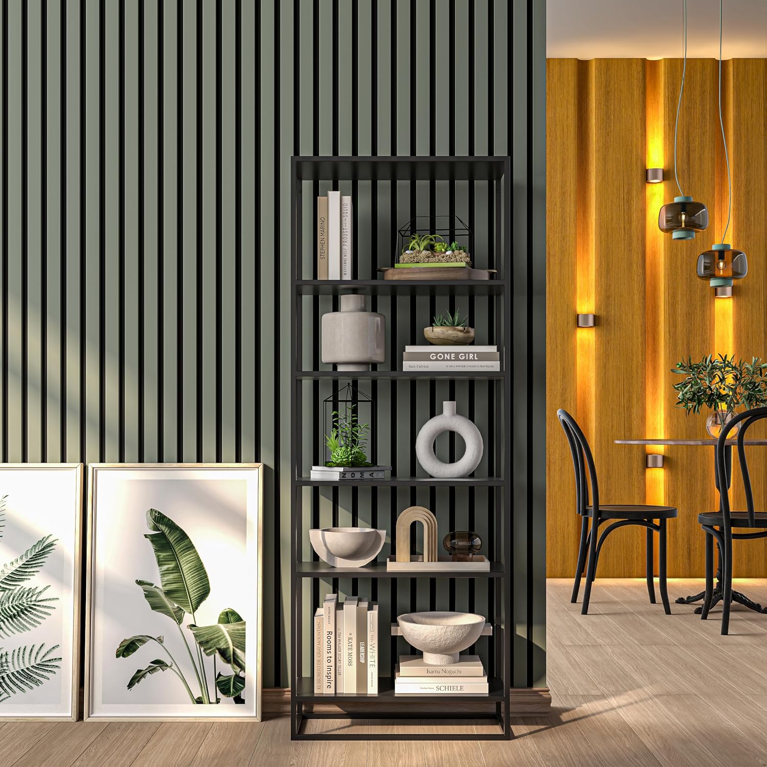 2-Pack 94” x 12.6” Acoustic Wood Wall Panels – 3D Slat Soundproofing for Walls & Ceilings – Elegant Decorative Panels for Modern Interior Design (Alamosa Green)