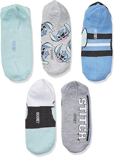 Miniatura 3 de Disney womens Lilo & Stitch 5 Pack No Show Socks