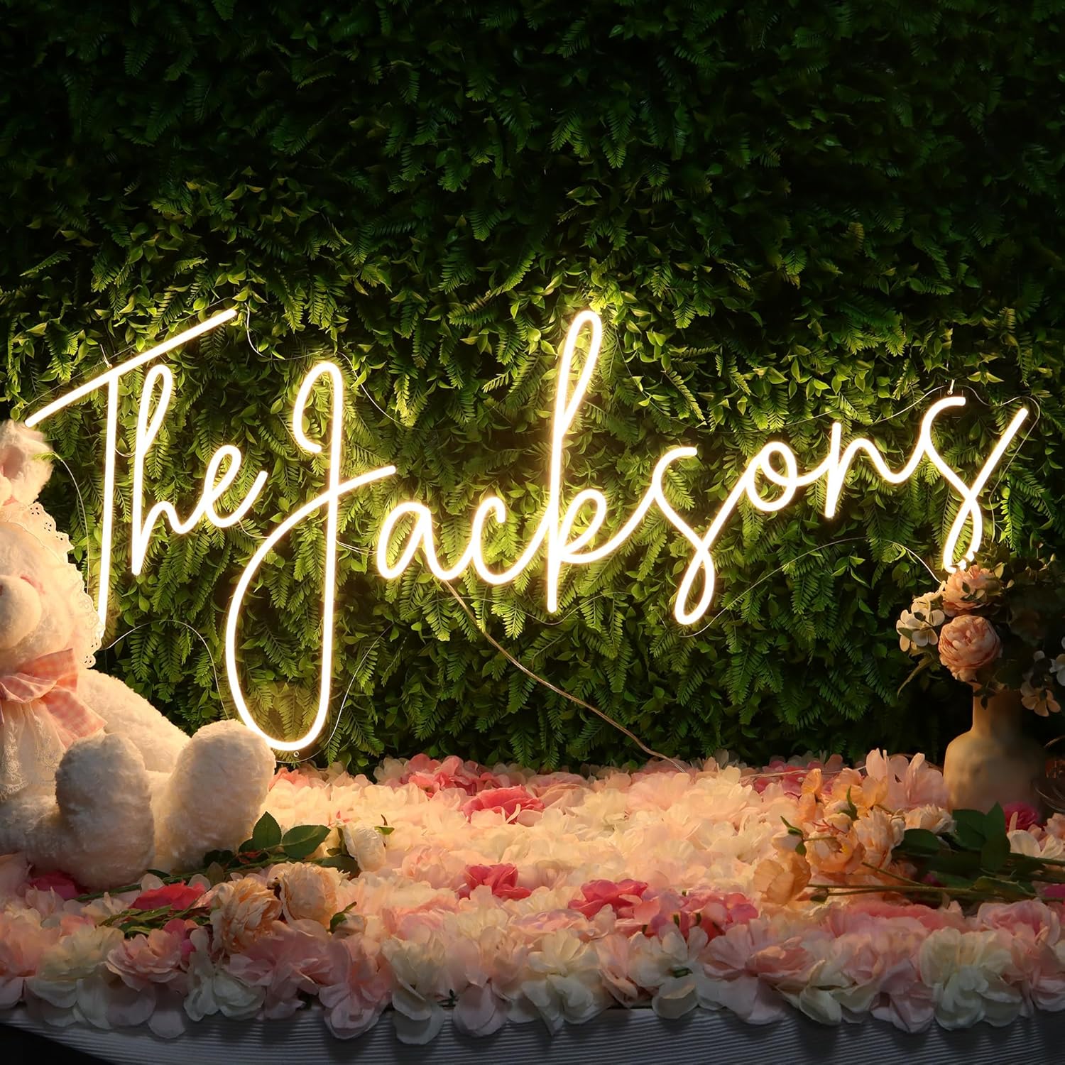 Custom Neon Signs for Wedding Signs, Custom LED Neon Signs for Wall Decor, Personalized Neon Name Lights for Wedding Bedroom Home Decor Party Birthday Gifts Shop Business Large Logo Neon Sign