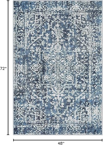 Miniatura 2 de Morebes Alfombra bohemia de 4 x 6 pies para sala de estar, lavable y resistente a las manchas, alfombra antideslizante para dormitorio, alfombra