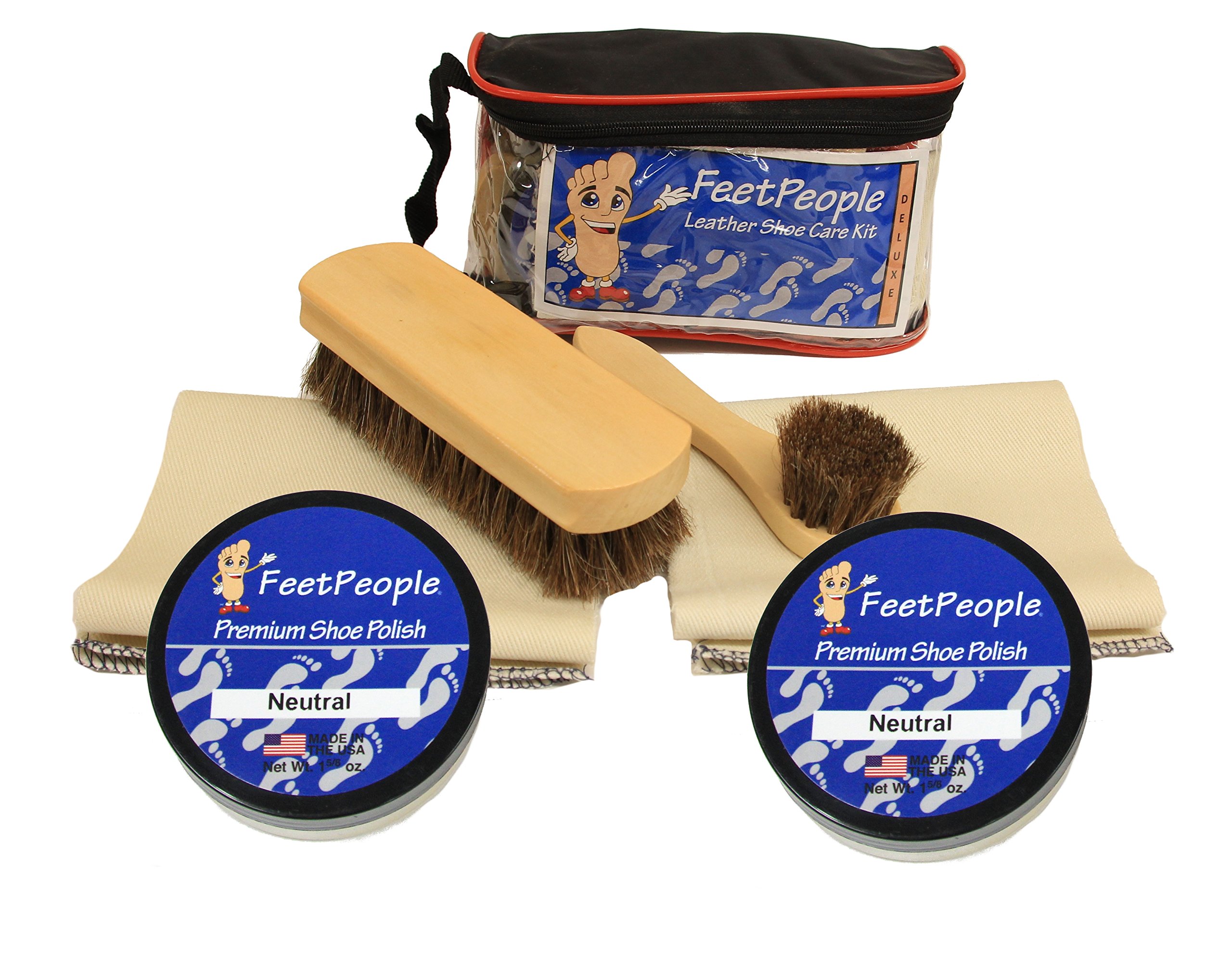 FeetPeople Deluxe Lederpflegeset mit Reisetasche