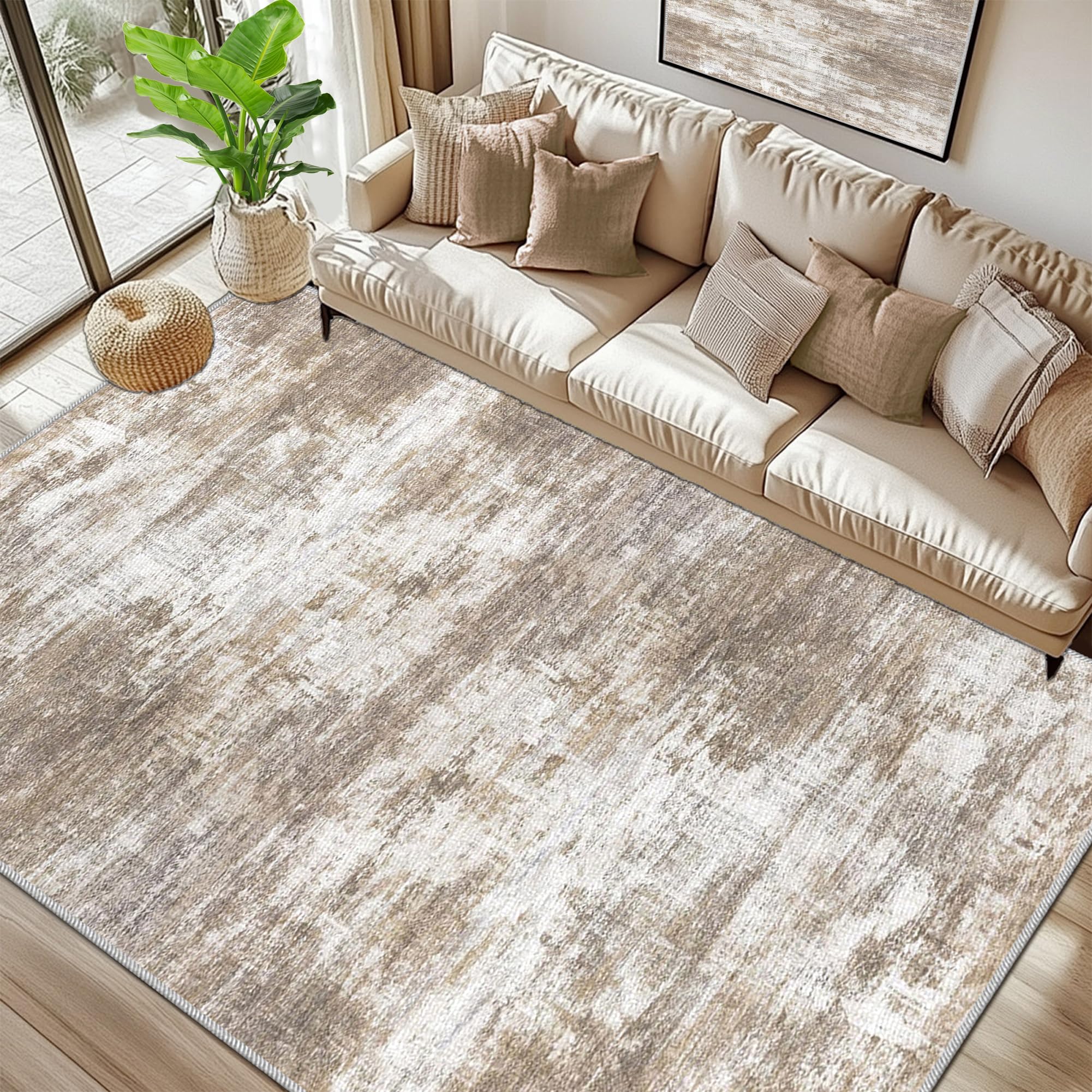 Tappeto Salotto Moderno Tappeto Camera da Letto Antiscivolo Tappeti Corridoio Lungo Lavabile in Lavatrice Grande Carpet Cameretta Scendiletto Ingresso Esterno Ufficio Gaming Decorativo 200 x 290 cm