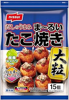 Amazon.co.jp: [冷凍] ニッスイ まーるいたこ焼き大粒15個×3 : 食品