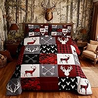 Vista 89 de Juego de edredón Deer Bear para niños tamaño completo, juego de ropa de cama rústica de aventura de caza para decoración de habitación de niños