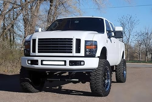 Miniatura 7 de iJDMTOY Barra de luz LED de doble color para montaje en rejilla inferior de 20 pulgadas, compatible con Ford F250 F350 2008-10, incluye barra de luz