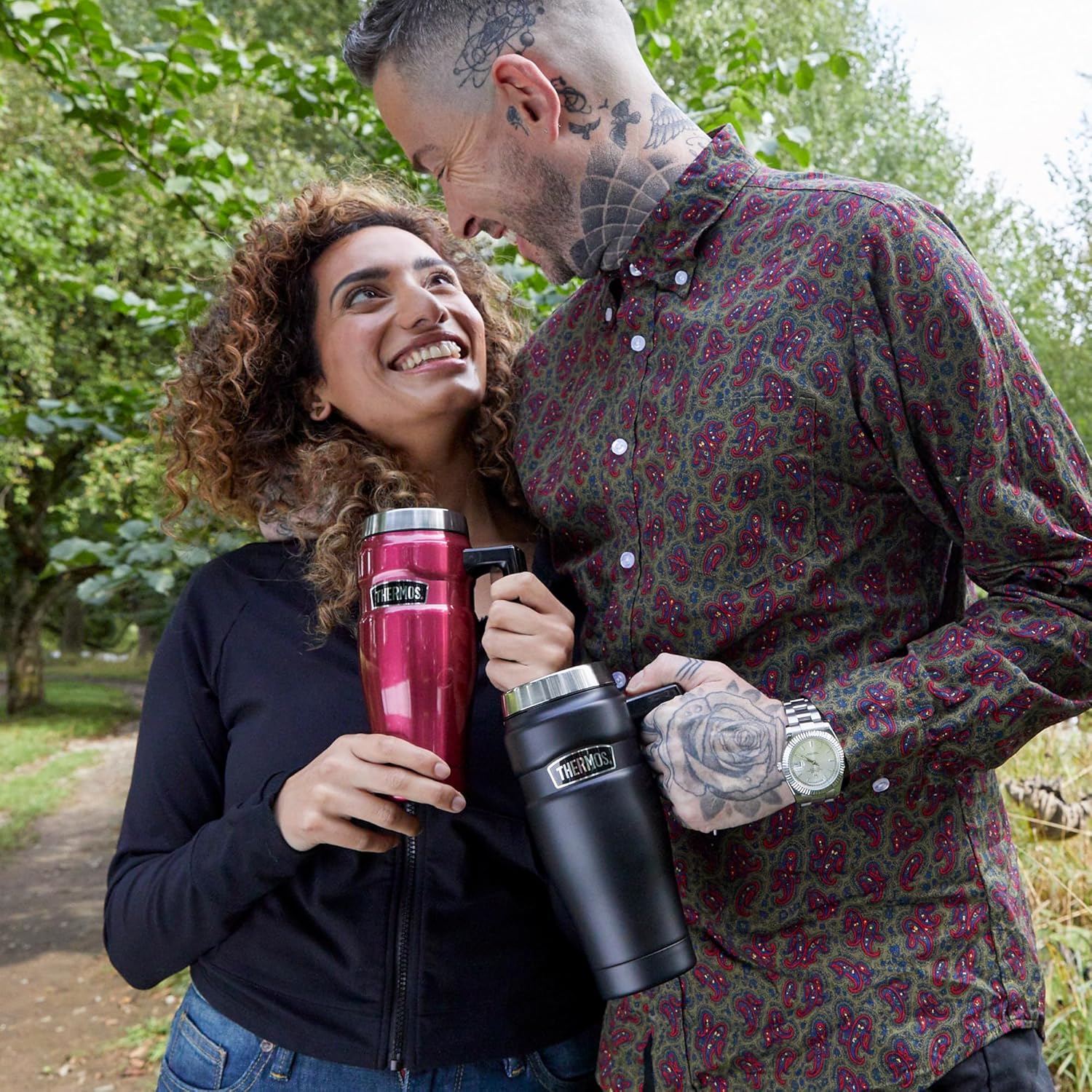 Thermos 101834 Stainless King Travel Mug, Matt Black, 470 ml - Image 8