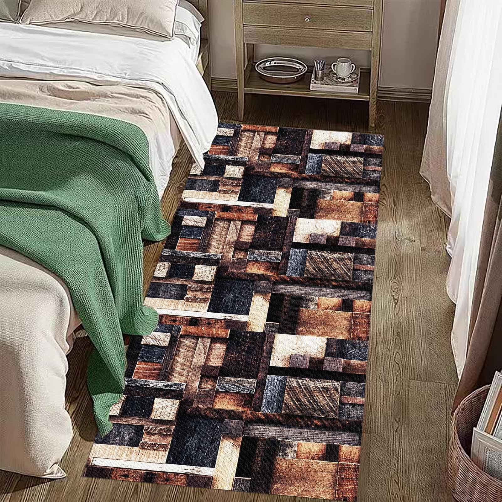 Teppich Läufer Flur Lang 50 x 300 cm rutschfest Küchenläufer Waschbar Teppichläufer Flur Küchenteppich Flurläufer Eingangsteppich Schmutzfangmatte Kurzflor Bettumrandung Teppich Flur für Wohnzimmer