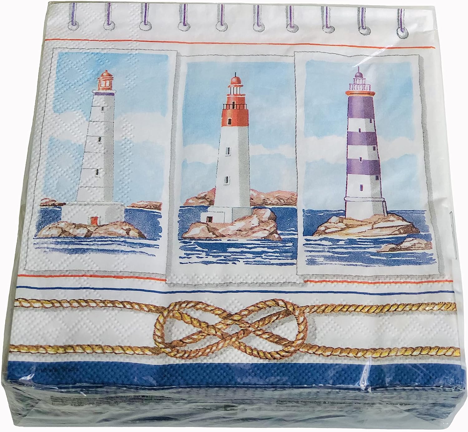 Nantucket 40ct 13x13 Beach Lighthouse Paper Napkins Pretty