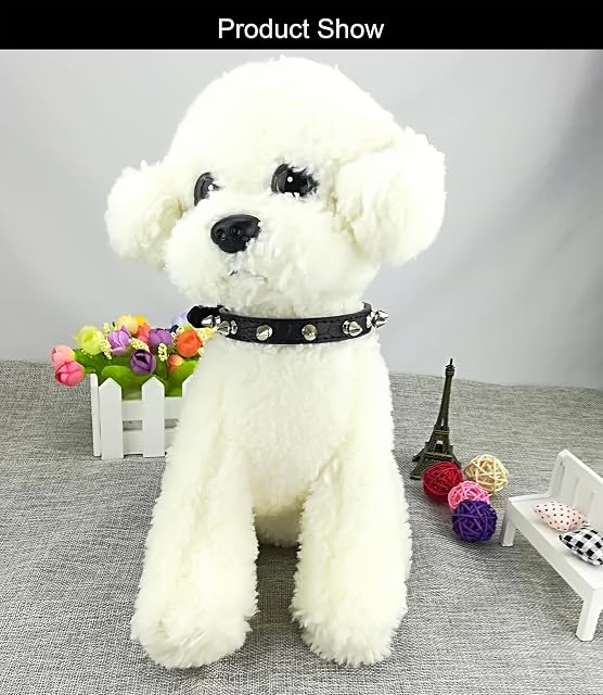 Foto 2 de 7 de Newtensina Collar de Perro de Moda con Pernos Collar de Perrito con Pepino de cocodrilo con Pinchos…