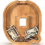 Sulevalt 12 Extra Large Wooden Letter Piggy Banks - Piggy Banks for Boys Girls Kids, Alphabet Money Banks with Initial Q - Coin Banknote Bank Birthday/Christmas for Kids
