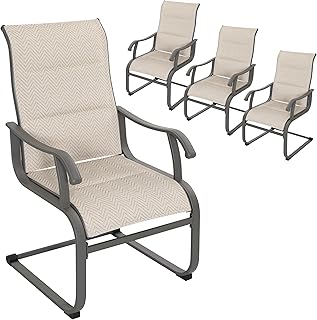 NUU GARDEN Patio Dining Chair Set of 4, Comfortable Outdoor Dining Chair...