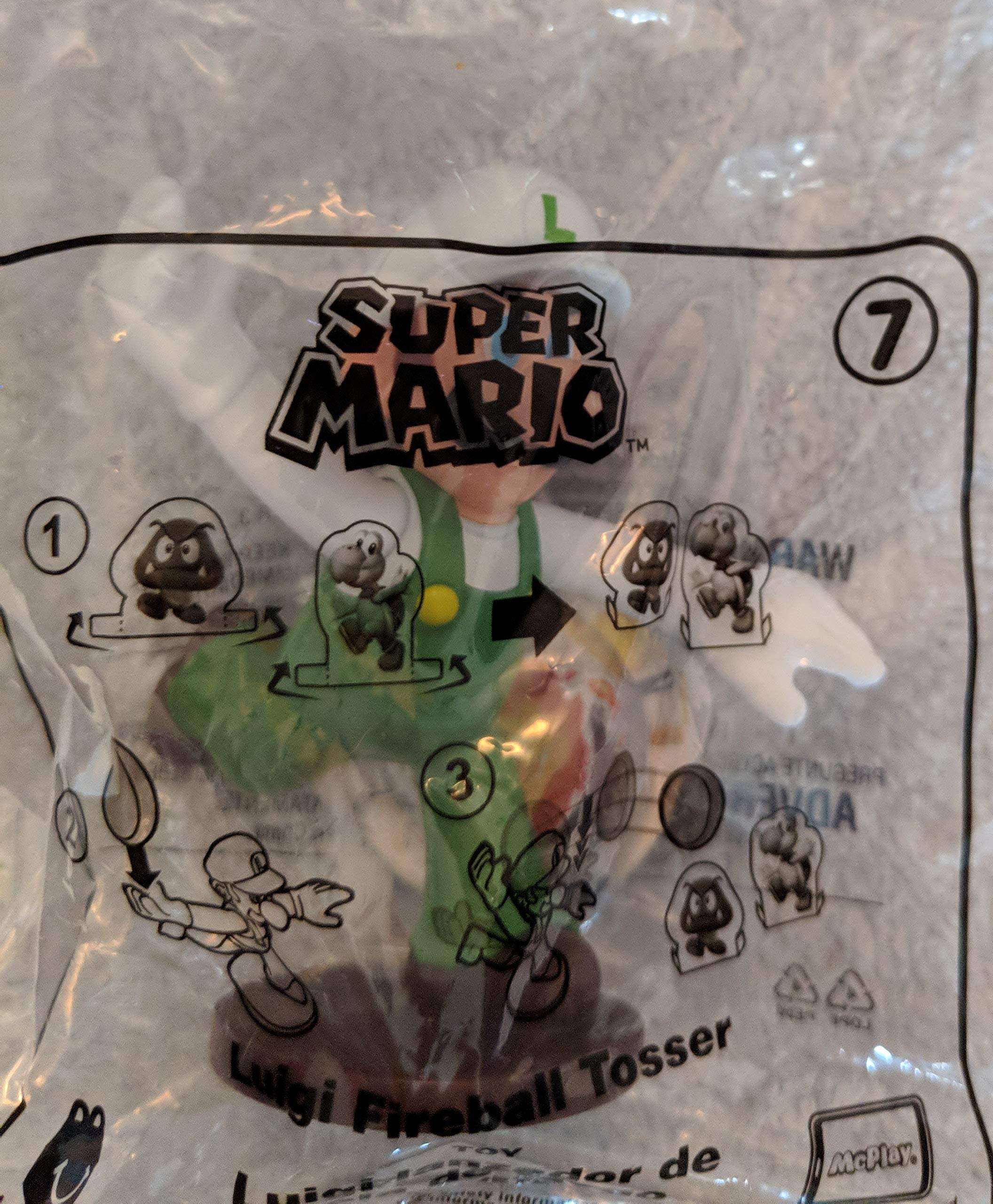 Amazon.com: McDonalds ~ SUPER MARIO #7 ~ Luigi Fireball Toss ~ 2018 : Toys  & Games