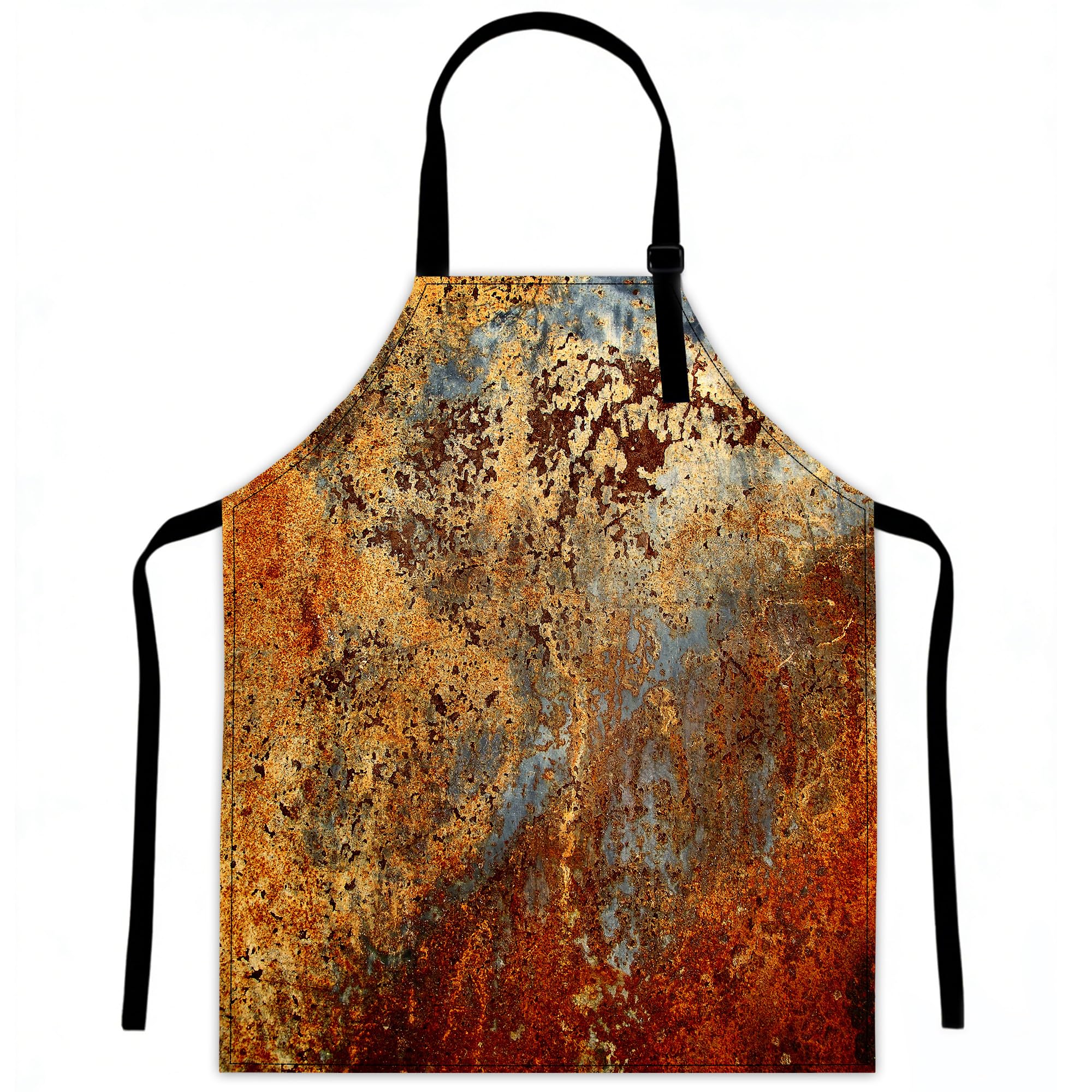 LQEBUY Kitchen Aprons Adjustable Gold Rusty Copper Cooking Apron Bib for Women Men Chef Cooking Baking Gardening