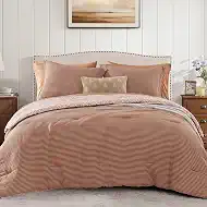 BLOOMHAVEN Full Comforter Set - 7 Pieces Autumn Leaf Bedding Sets for All Seasons, Lightweight Breathable Bed in a Bag Full with Revesible Farmhouse Comforter, Sheets, Pillowcases & Shams