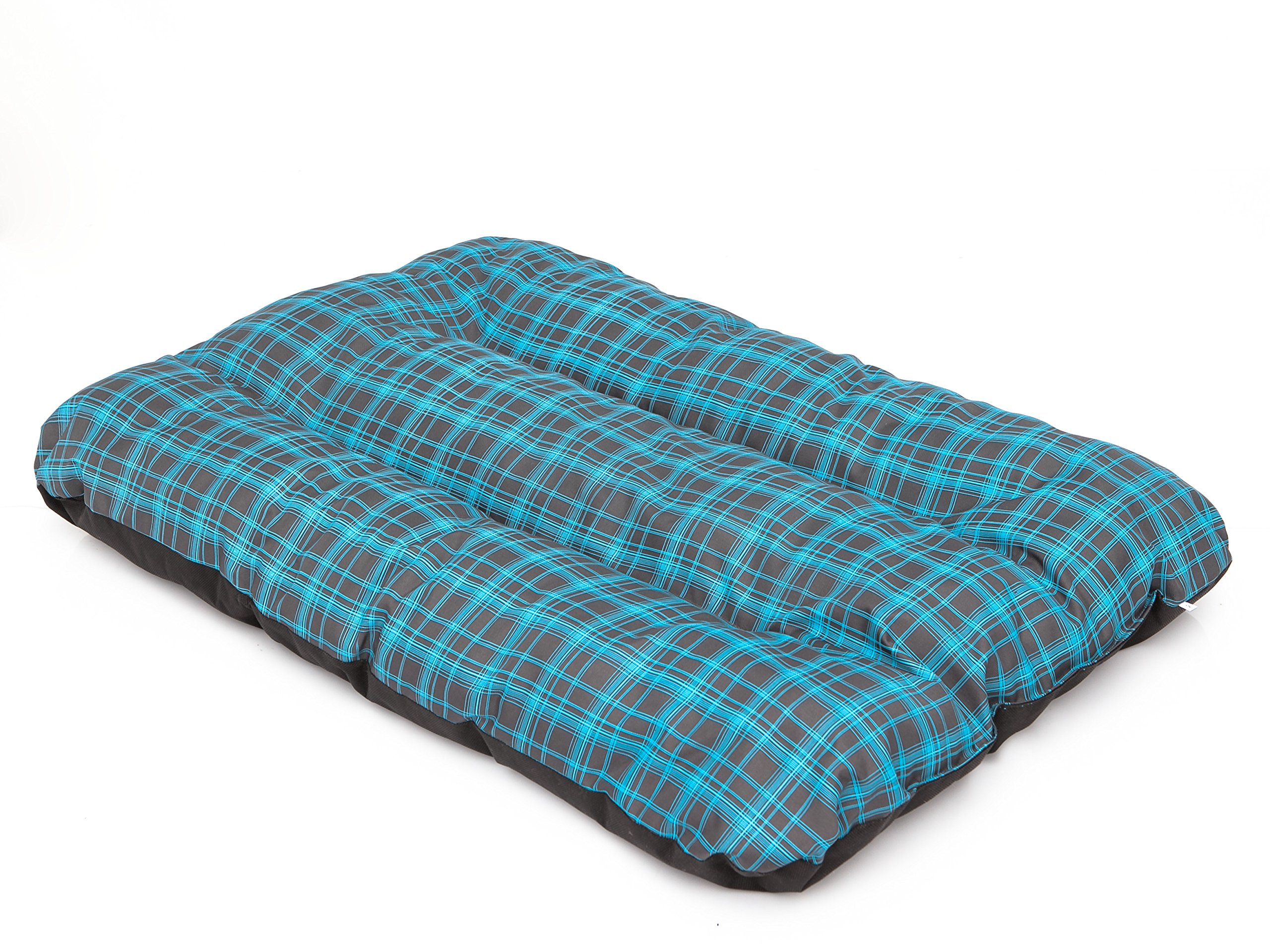 PillowPrim Colchón para perros, sofá para perros, cojín para perros, colchón para perros, cama para mascotas, cama suave, cojín R1-90 x 60 cm, grafito a cuadros