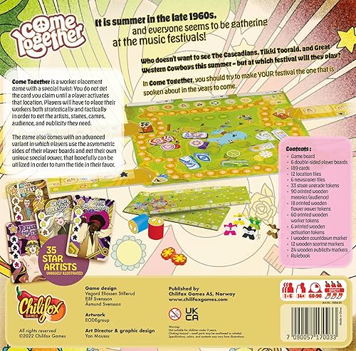 Miniatura 2 de Juego de mesa Come Together - Crea la mejor experiencia de festival de música. Divertido juego de estrategia para niños y adultos, a partir de 12