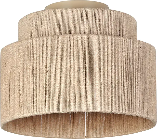 Deckenleuchte Smilla Jute naturbelassen, Metall Beige, ohne Leuchtmittel