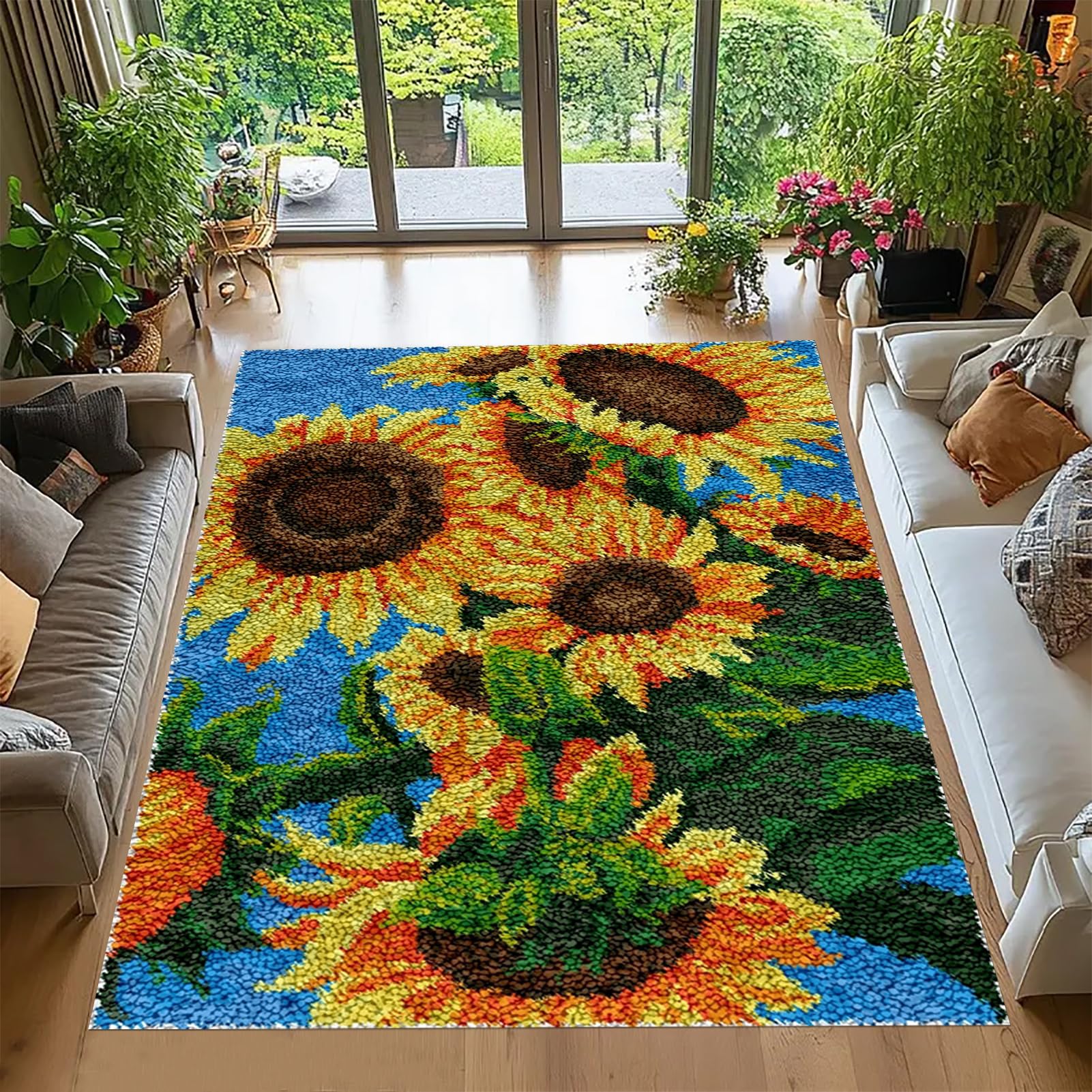 WAKERUG Latch Hook Kits Rugs, DIY Latch Hook Kits, DIY Latch Hook Rug Making Kits For Beginners