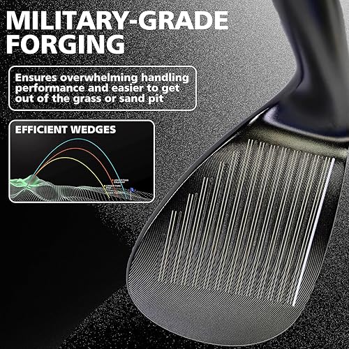 Miniatura 5 de Yamato Juego de cuña de golf o cuñas de golf individuales 505254565860 de golf con cuña de arena, palos de golf de cuña de lob para hombres y