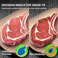 Vista 3 de TOSHIBA Combo de freidora de aire para horno de microondas y encimera, inversor, convección, asado, combo rápido, descongelación uniforme, sensor