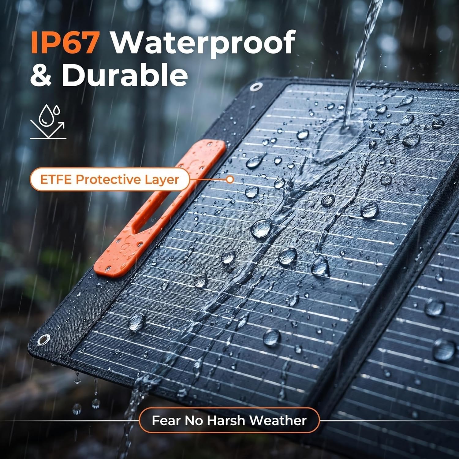 200W Portable Solar Panel, Camping Essentials,200 Watt Foldable Solar Charger for Power Station, 23.5% High Efficiency IP67 Waterproof with 10-in-1 DC Connectors for Camping RV Blackout (200W)