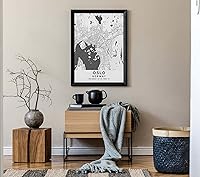 Vista 7 de Map of Oslo, Norway, Light 2 (8x10)