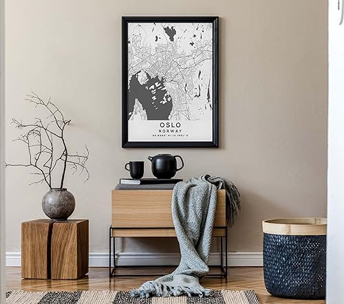 Miniatura 7 de Map of Oslo, Norway, Light 2 (8x10)