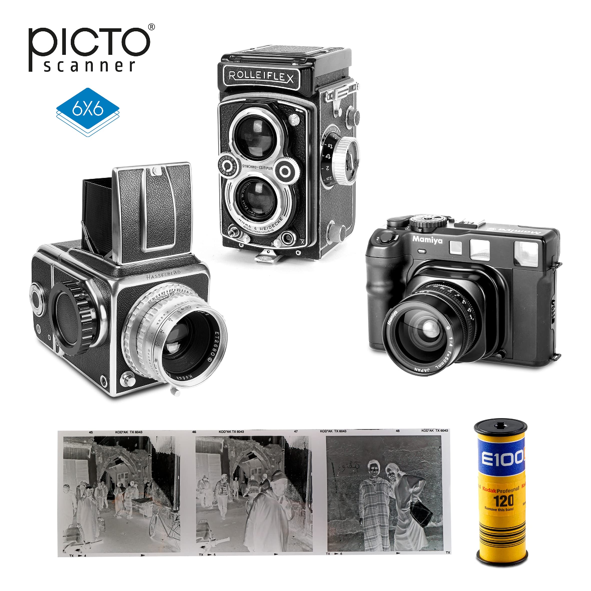 6x6 - Ist EIN Scanner für 6x6 Filme. Scannen und speichern Sie Ihre 6x6 Negative oder Dias mit Ihrem Smartphone. Der Scanner ist aus, umweltfreundlicher Pappe hergestellt.