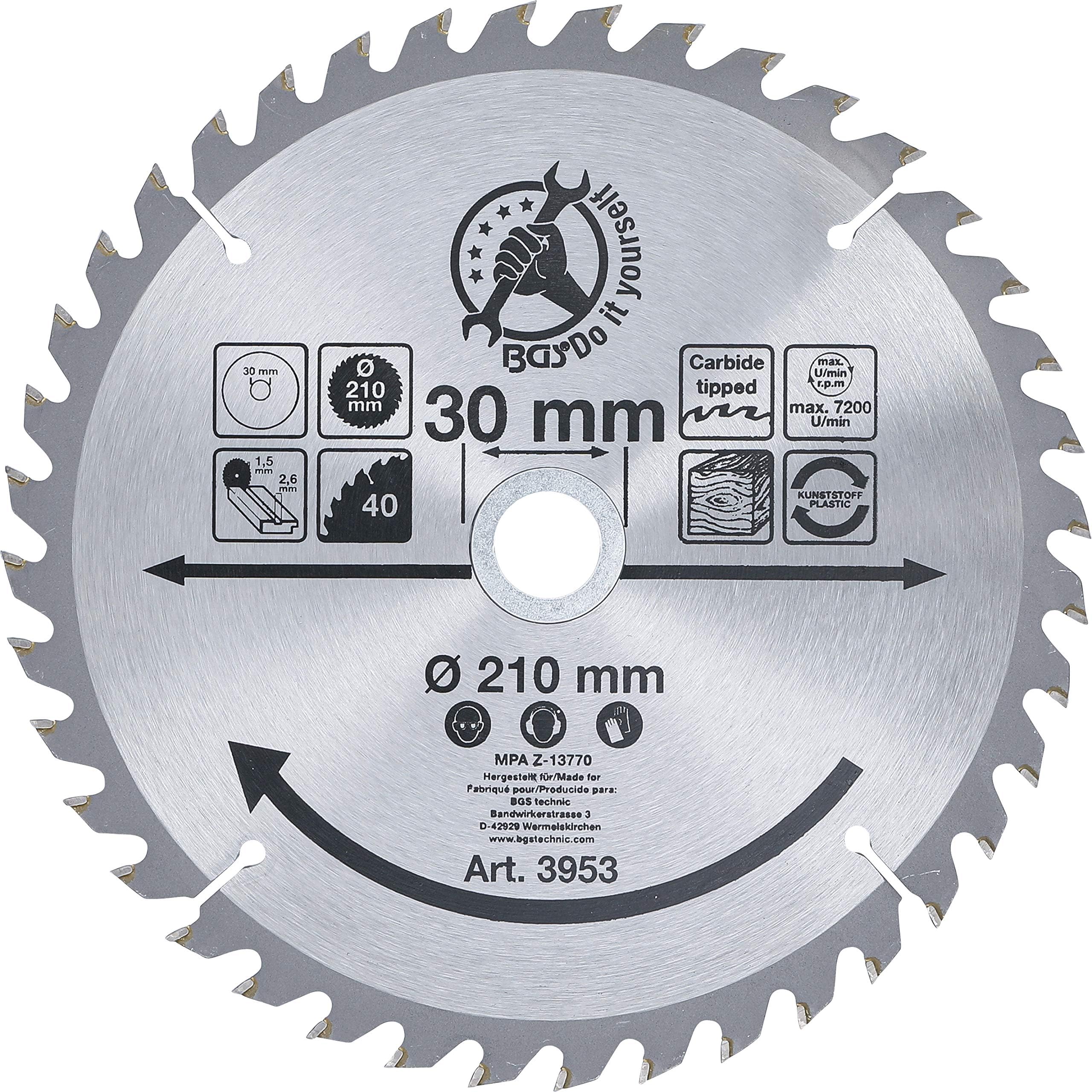 LXDIAMOND Hartmetall-Sägeblatt 210 x 30 Holz Premium Kreissägeblatt 210mm Z34
