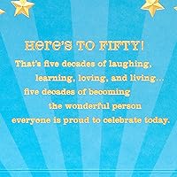 Vista 3 de Hallmark Tarjeta de cumpleaños número 50 (Here's to Fifty)