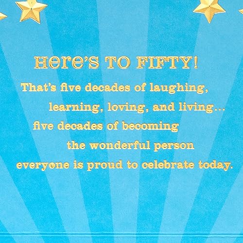 Miniatura 3 de Hallmark Tarjeta de cumpleaños número 50 (Here's to Fifty)