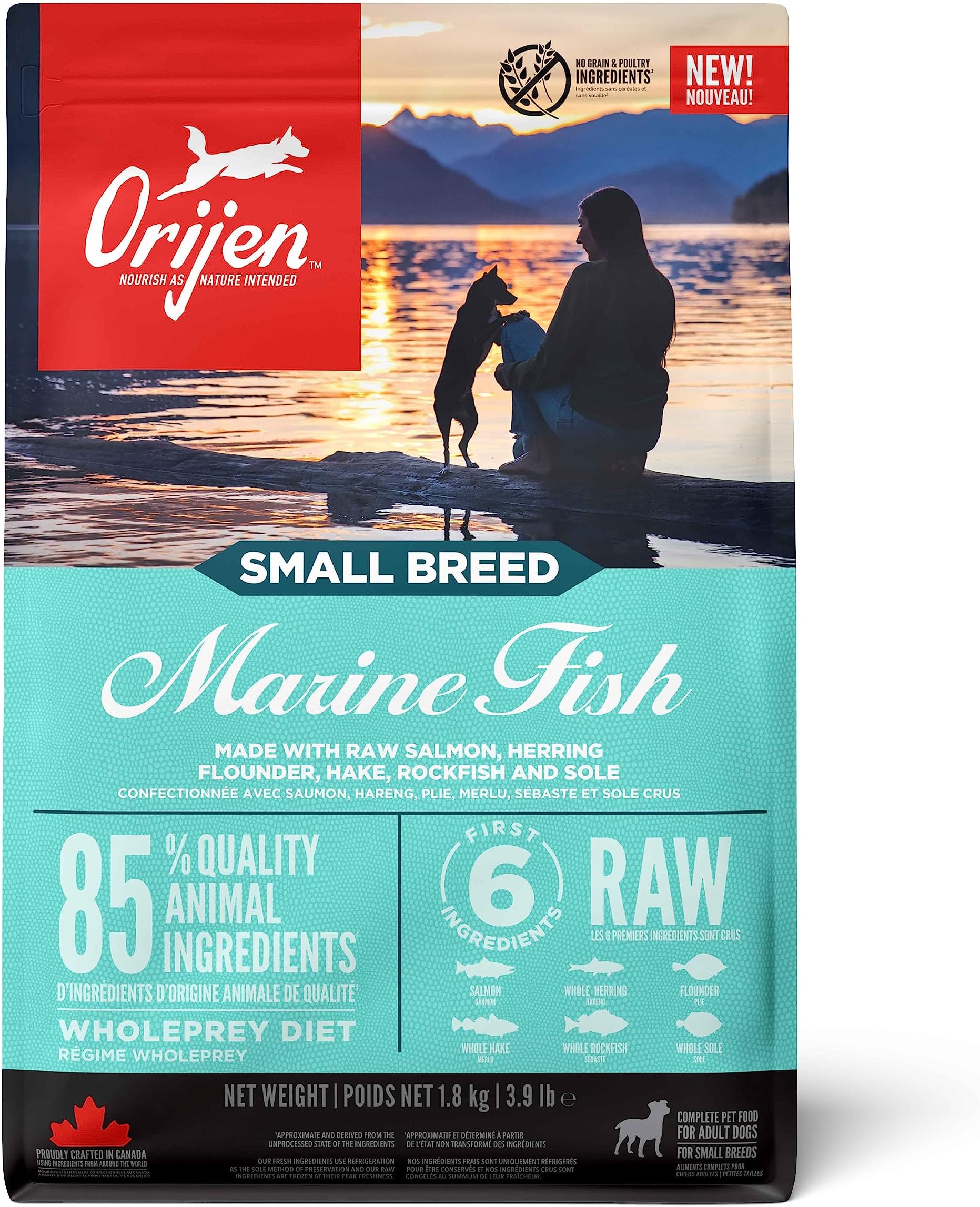 Orijen Marine Fish Small Breed Dry Dog Food 1.8Kg