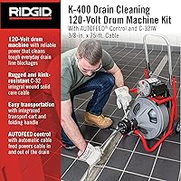 Vista 3 de RIDGID Paquete de máquina de limpieza de drenaje K-400 con cortador T-232 y accesorios