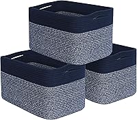 Vista 13 de MINTWOOD Design Paquete de 3 cestas de almacenamiento para estantes, sala de juegos y aula, cesta de libros, cubos de almacenamiento decorativos