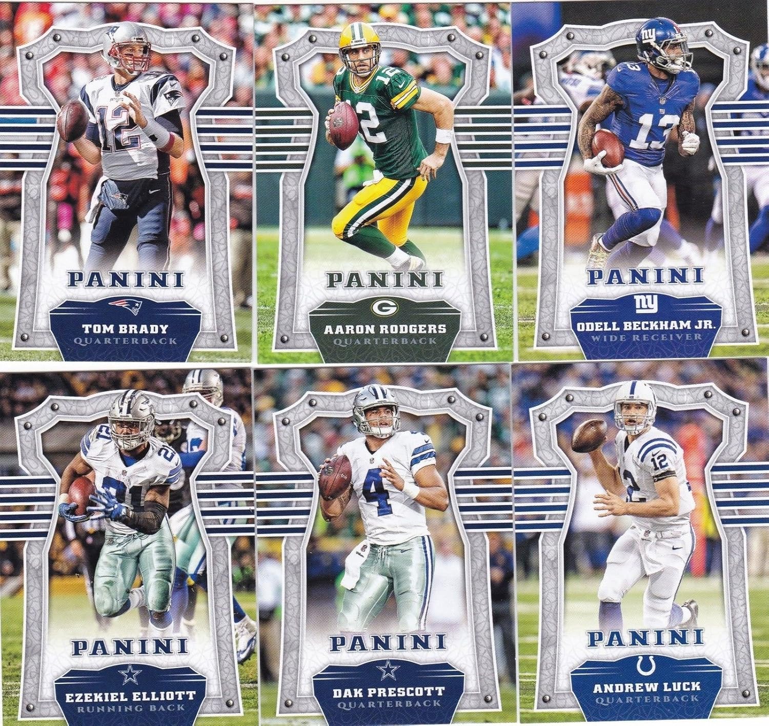 2017 Panini NFL Football Complete Mint 100 Card Basic Veteran Players Set Loaded with Stars including Tom Brady Carson Wentz Rob Gronkowski Cam Newton and More