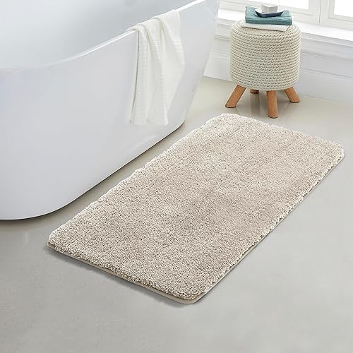 Miniatura 54 de YHF - Alfombras de baño de 20 x 32 pulgadas, extra gruesas y suaves, de microfibra peluda, lavables a máquina, alfombras de baño absorbentes, tapete