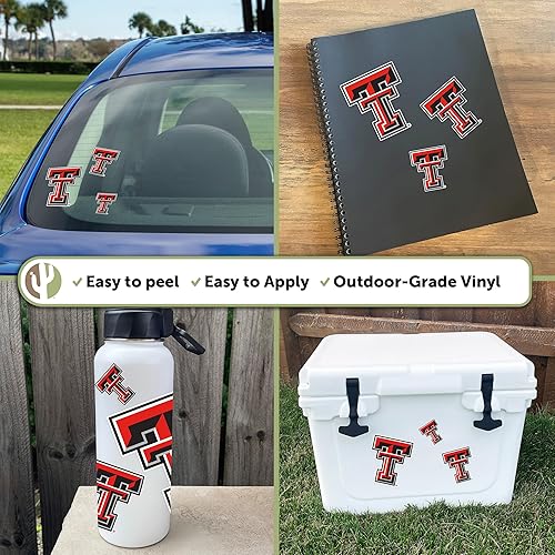 Miniatura 2 de Desert Cactus Calcomanías de vinilo de la Universidad de Texas Tech TTU Red Raiders, calcomanías de vinilo para botella de agua para laptop, hoja de