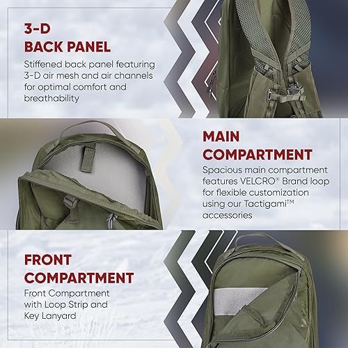 Miniatura 3 de Vertx Long Walks Pack 28L Mochila táctica oculta llevar EDC bolsa de equipo para CCW, viajes, trabajo, senderismo, al aire libre, es negro