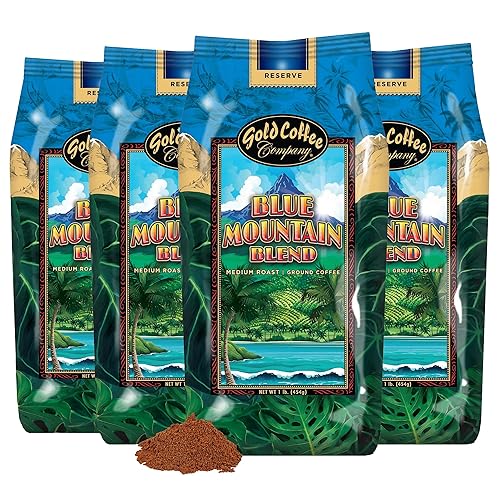 Miniatura 7 de Gold Coffee Blue Mountain Blend Café de grano entero de tostado medio, 1 libra (paquete de 1) - Café instantáneo tostado a la perfección, granos de