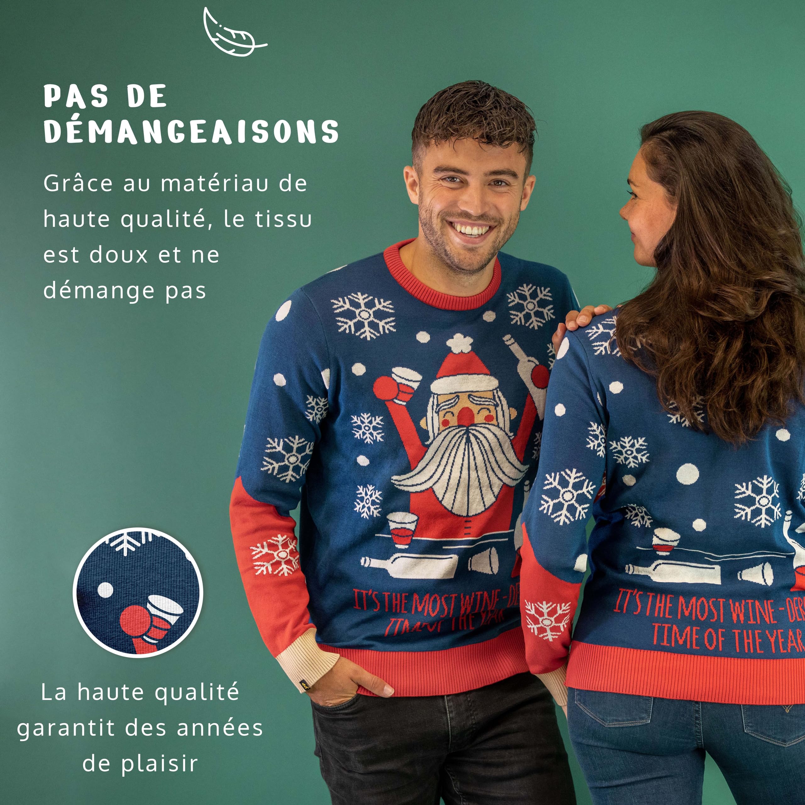 JAP Christmas - Pull de Noël - Winederfull - Une Tenue Parfaite sans gratter - 536 - L