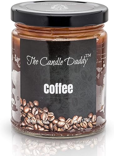 Vela perfumada de café  Vela en tarro de 6 onzas  hasta 40 horas de combustión