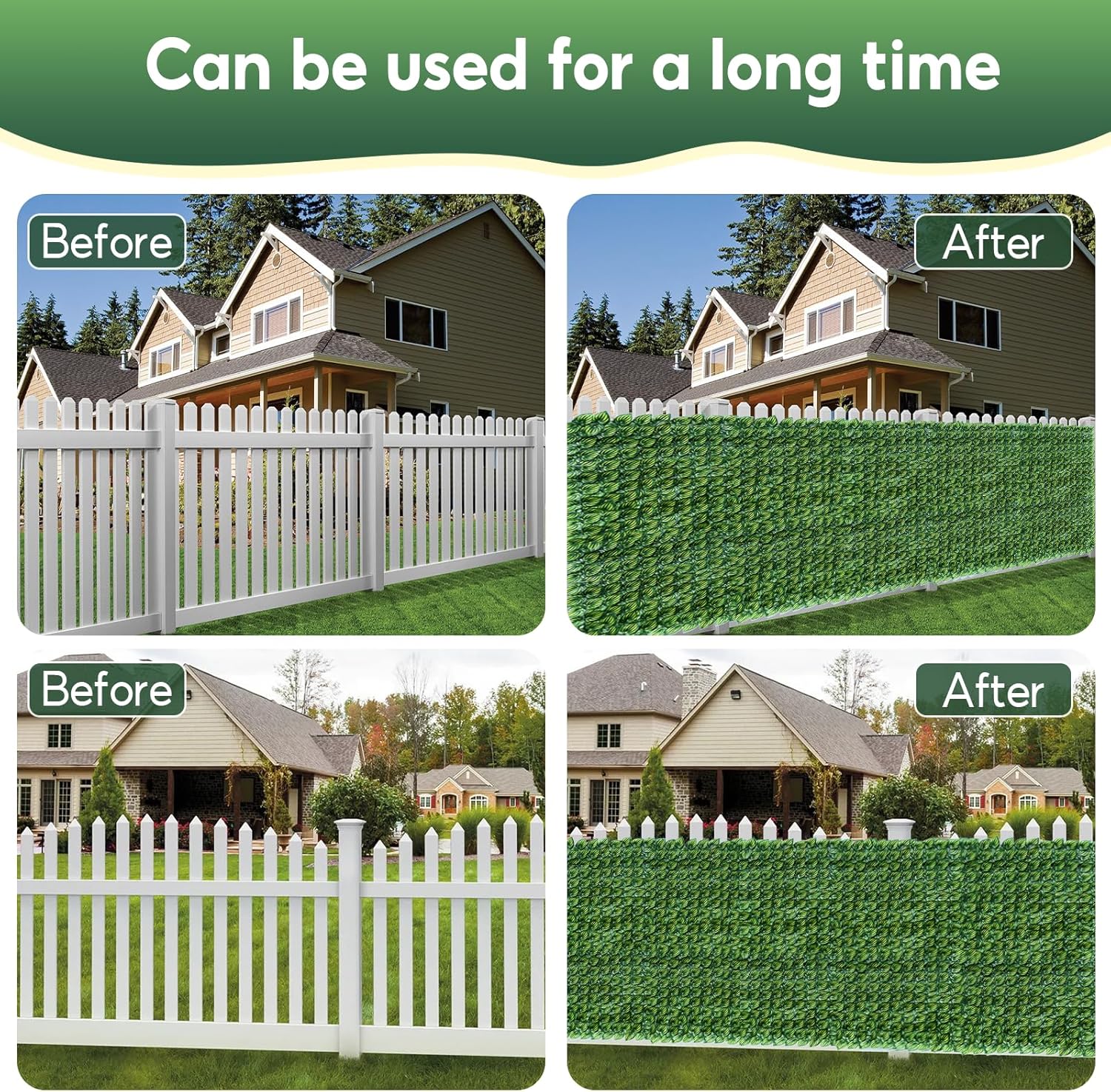 Artificial Ivy Privacy Fence Screen, 120x60 inch Artificial Hedge Grass Wall, Faux Ivy Fence Privacy Screen, Decoration for Patio, Balcony, Garden, Color Printing Watermelon Leaves
