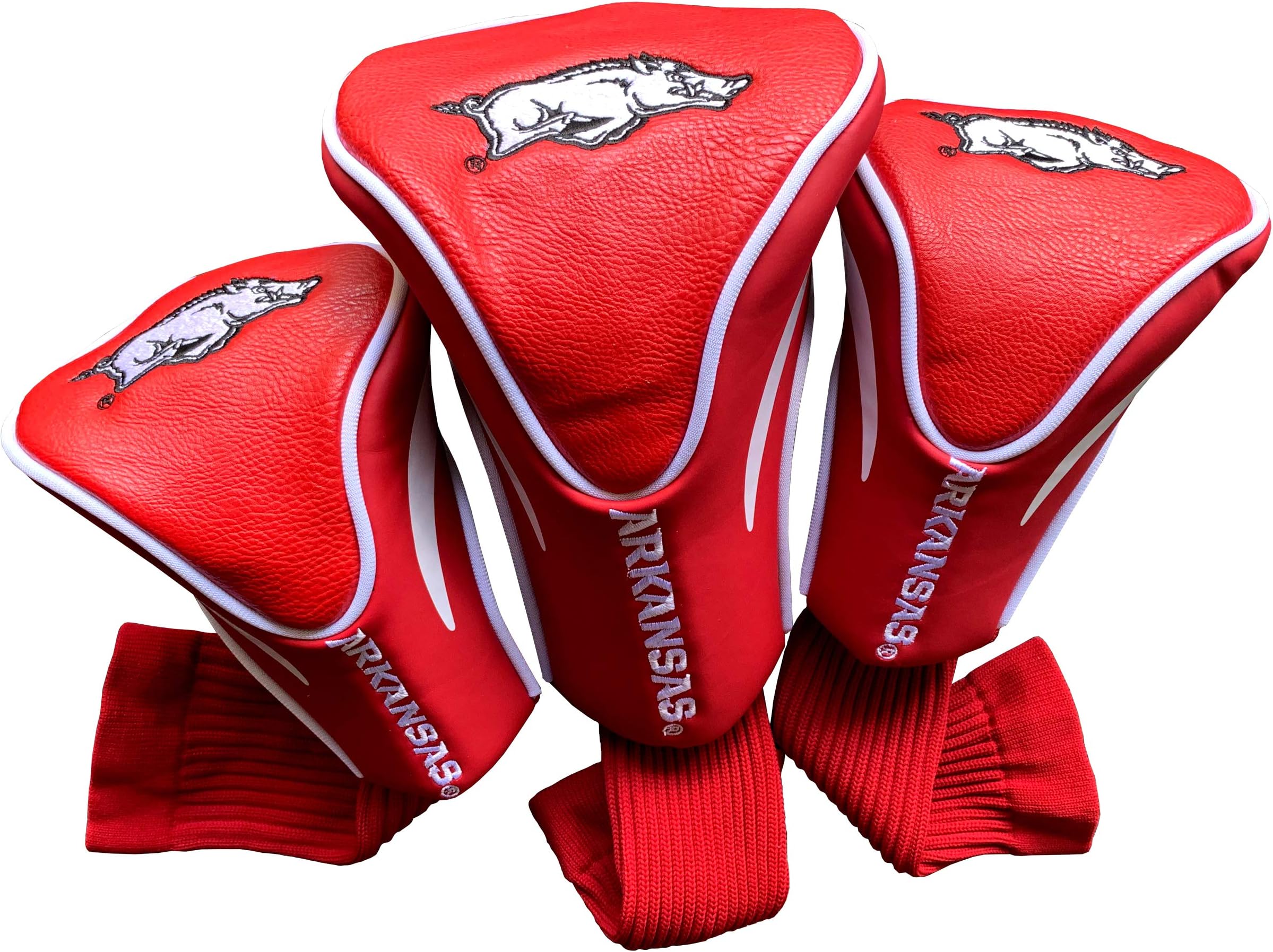 Team Golf NCAA Alabama Crimson Tide Contour Golf Club Headcovers (3 Count) Numbered 1, 3, & X, Fits Oversized Drivers, Utility, Rescue & Fairway Clubs, Velour Lined for Extra Club Protection