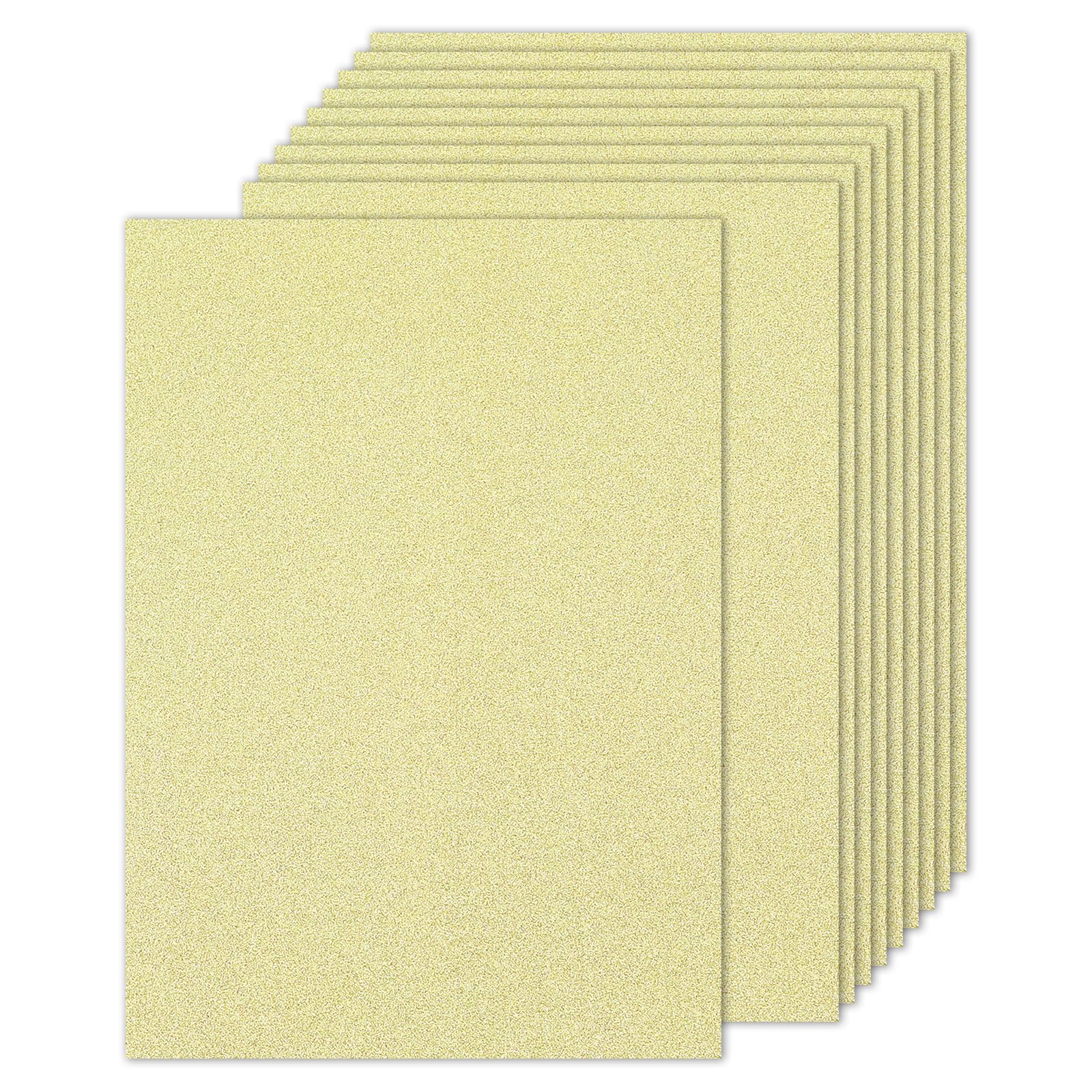 PATIKIL 20Sheets Light Gold Glitter Cardstock Paper